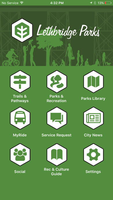 Emulate iPhone app Lethbridge Parks & Pathways using MyAndroid