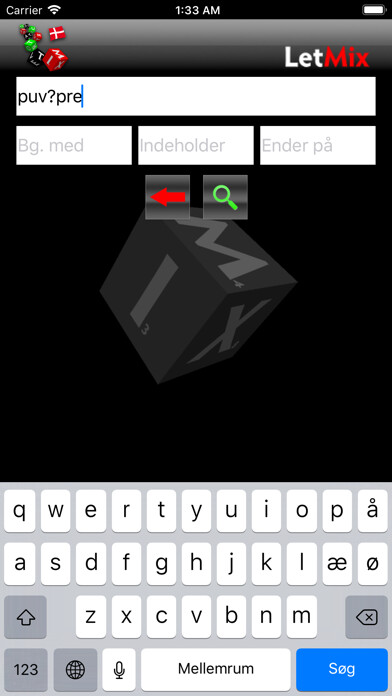 Emulate iPhone app LetMix for Wordfeud (Dansk) using MyAndroid