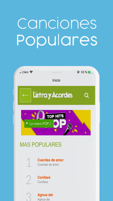 Emulate iPhone app Letra y Acordes using MyAndroid Emulate iPhone app Letra y Acordes using MyAndroid