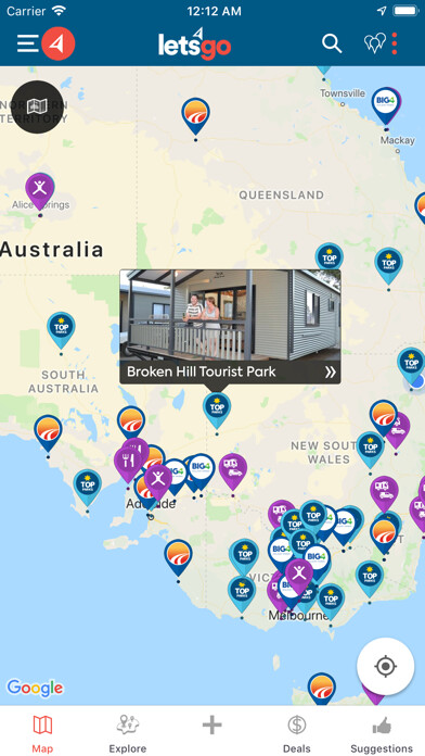 Emulate iPhone app Let’s Go Australia using MyAndroid