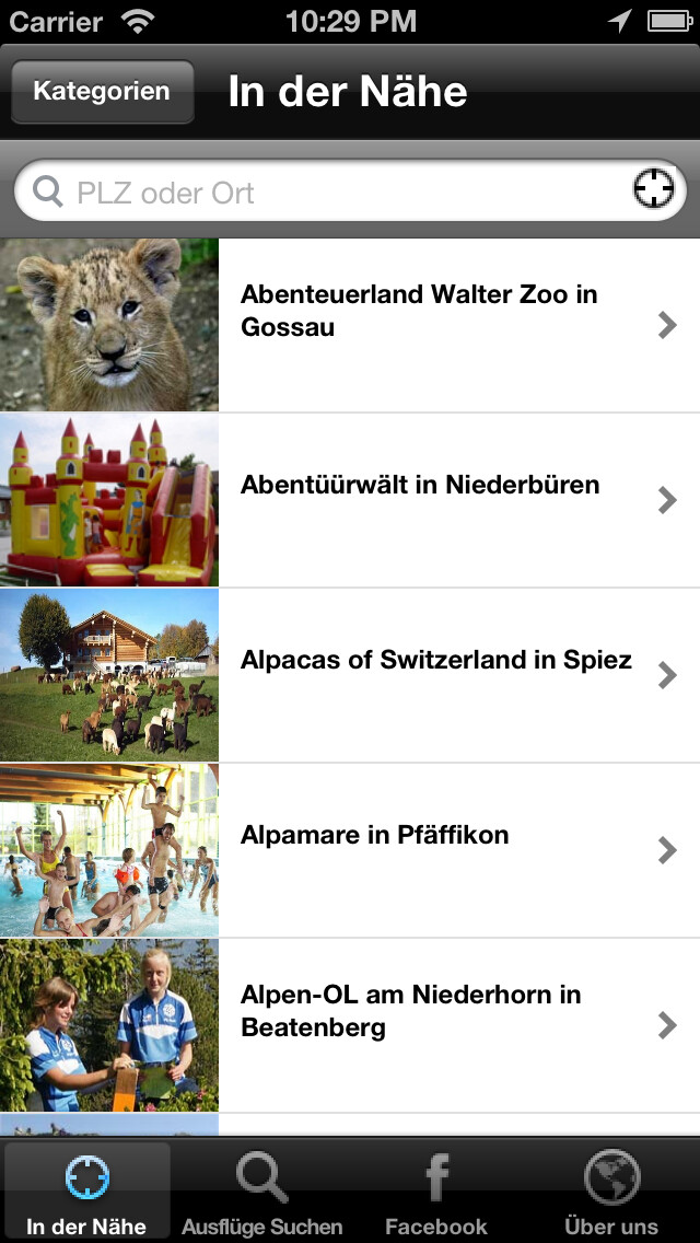 Emulate iPhone app Letsgokids Free - Ausflugsziele für die ganze Familie using MyAndroid