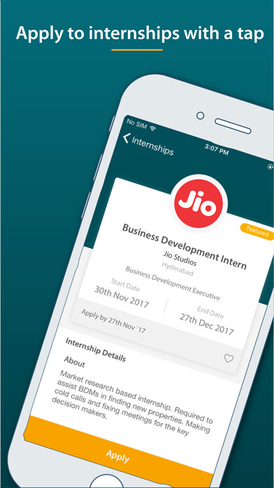 Emulate iPhone app LetsIntern-Internships on tap using MyAndroid Emulate iPhone app LetsIntern-Internships on tap using MyAndroid