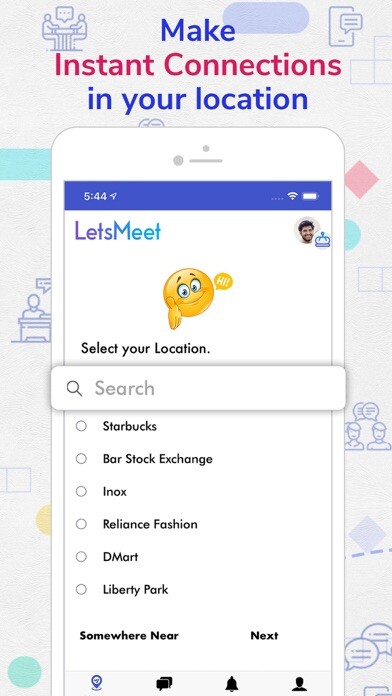Emulate iPhone app LetsMeet - Instant Meetings using MyAndroid Emulate iPhone app LetsMeet - Instant Meetings using MyAndroid