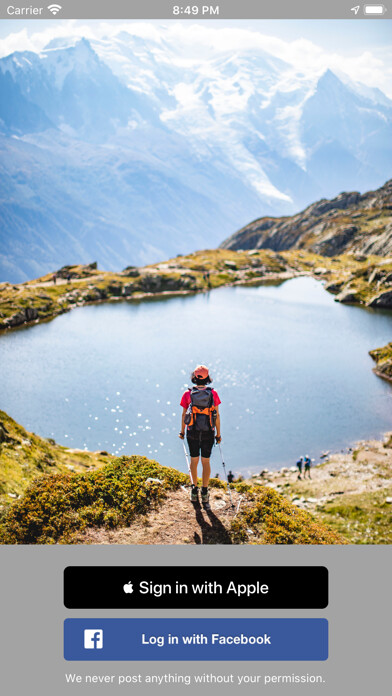 Emulate iPhone app LetsWalk - hiking network using MyAndroid