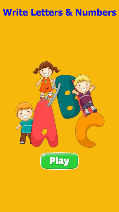 Emulate iPhone app letter abc & 123 for kids : learn to write letters and numbers using MyAndroid