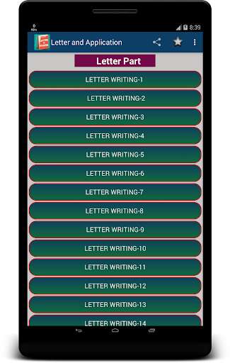 Run android online APK Letter and Application Writing from MyAndroid or emulate Letter and Application Writing using MyAndroid