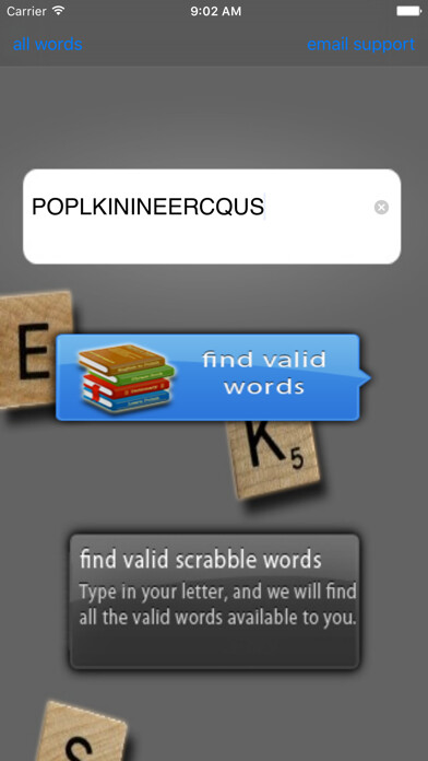 Emulate iPhone app Letter Cheater using MyAndroid Emulate iPhone app Letter Cheater using MyAndroid