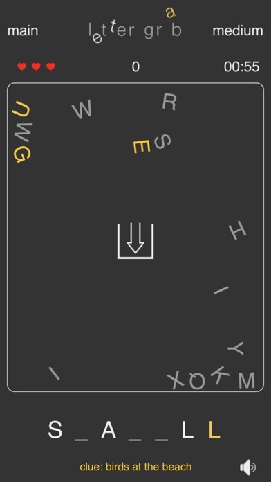 Emulate iPhone app Letter Grab using MyAndroid