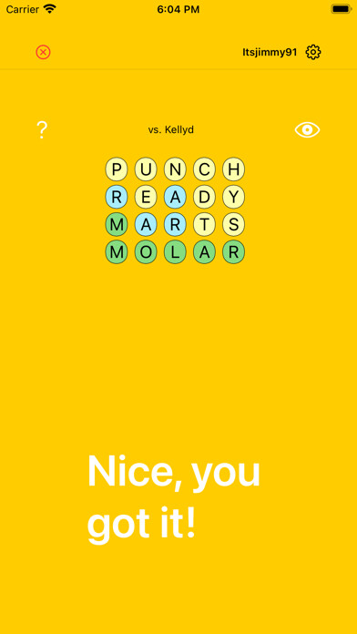 Emulate iPhone app Letter Lock using MyAndroid