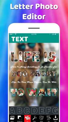 Emulate Android APK Letter Photo Editor