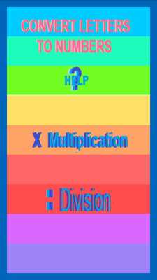 Emulate Android APK Letters and numbers multiplication/Divison Game