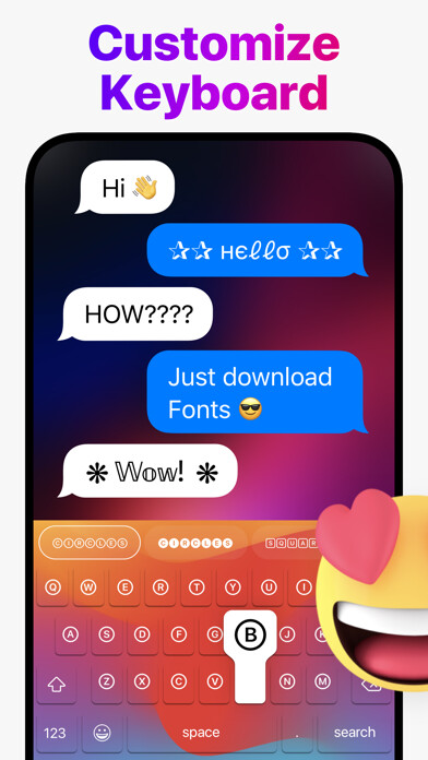 Emulate iPhone app Letters Font: Stylish Messages using MyAndroid