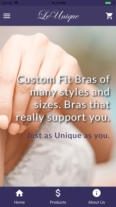 Emulate iPhone app Le Unique Bra using MyAndroid