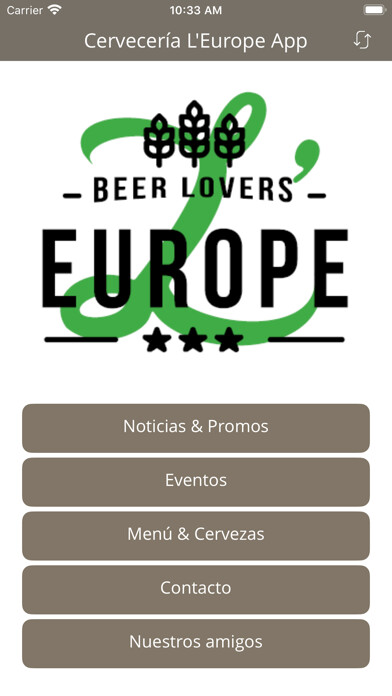 Emulate iPhone app L’europe Cervecería using MyAndroid Emulate iPhone app L’europe Cervecería using MyAndroid