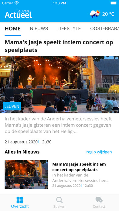 Emulate iPhone app Leuven Actueel using MyAndroid Emulate iPhone app Leuven Actueel using MyAndroid