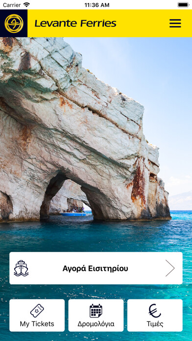 Emulate iPhone app Levante Ferries using MyAndroid