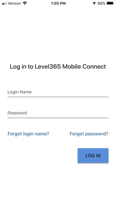 Emulate iPhone app Level365 Mobile Connect using MyAndroid