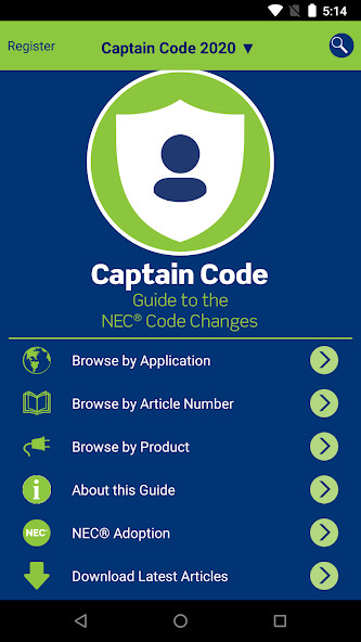Run android online APK Leviton Captain Code NEC Changes 2020-2017-2014 from MyAndroid or emulate Leviton Captain Code NEC Changes 2020-2017-2014 using MyAndroid