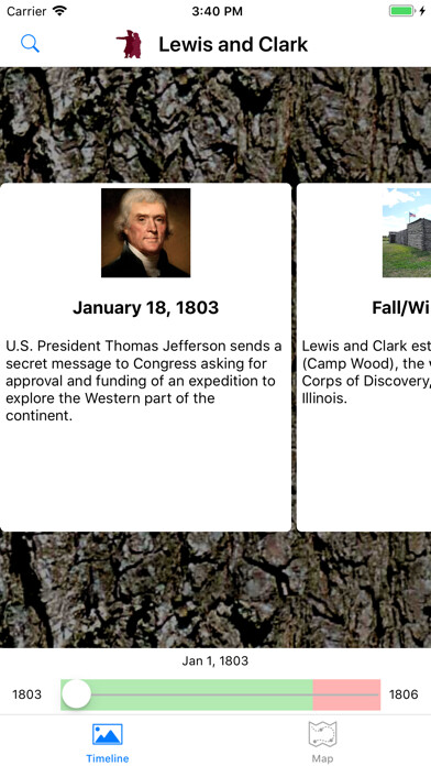 Emulate iPhone app Lewis and Clark Trail using MyAndroid
