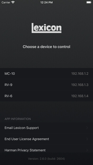 Emulate iPhone app Lexicon Control using MyAndroid