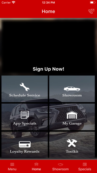 Emulate iPhone app Lexus of Richmond DealerApp using MyAndroid