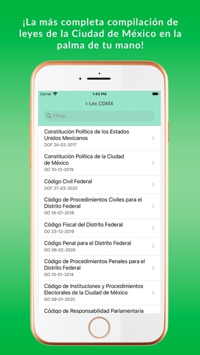 Emulate iPhone app Leyes Ciudad de México CDMX using MyAndroid Emulate iPhone app Leyes Ciudad de México CDMX using MyAndroid