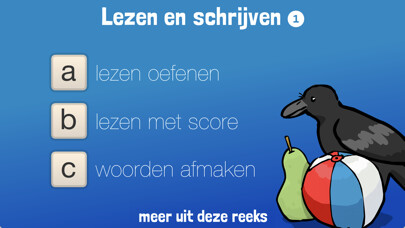 Emulate iPhone app Lezen en Schrijven 1 using MyAndroid