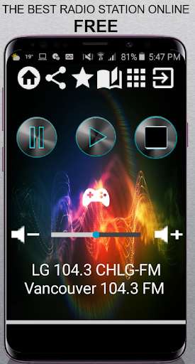 Emulate Android APK LG 104.3 CHLG-FM Vancouver 104.3 FM CA App Radio F