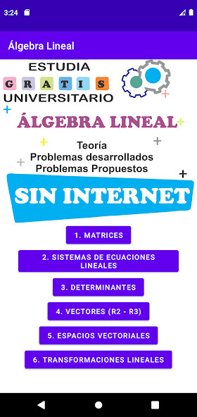 Run android online APK Álgebra Lineal from MyAndroid or emulate Álgebra Lineal using MyAndroid Run android online APK Álgebra Lineal from MyAndroid or emulate Álgebra Lineal using MyAndroid