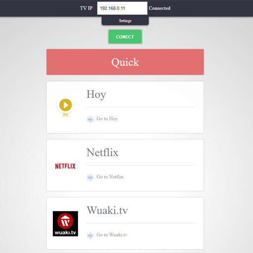 Run android online APK LG TV quick access from MyAndroid or emulate LG TV quick access using MyAndroid