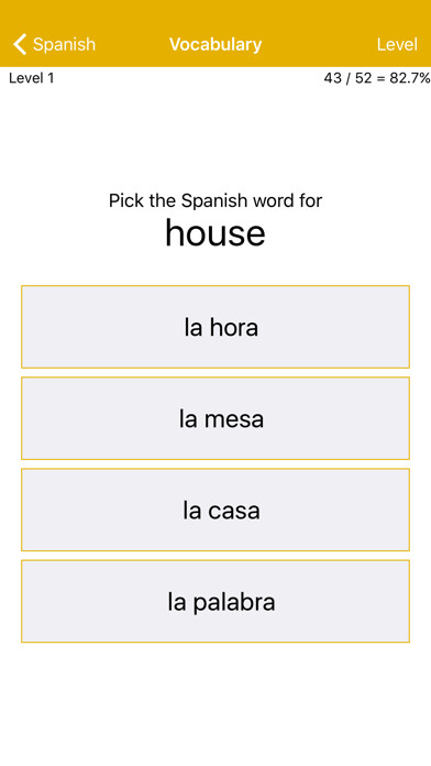 Emulate iPhone app Liberation Philology Spanish using MyAndroid