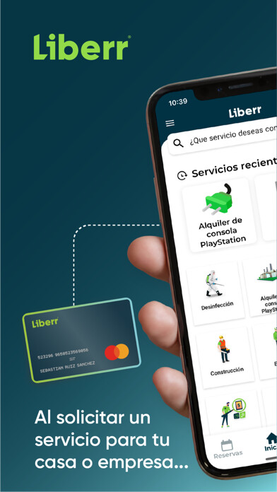 Emulate iPhone app Liberr - All your services using MyAndroid