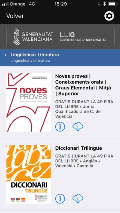 Emulate iPhone app Librería LliG - GVA using MyAndroid Emulate iPhone app Librería LliG - GVA using MyAndroid