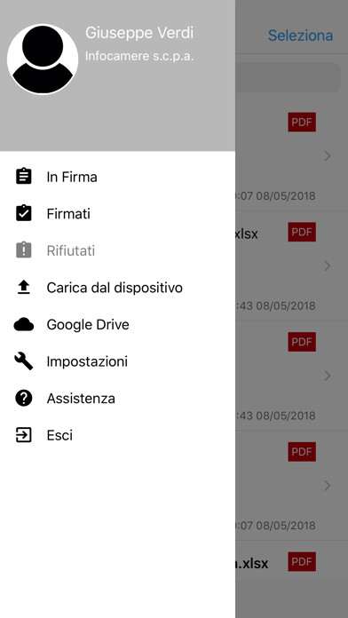 Emulate iPhone app Libro Firma CCIAA using MyAndroid