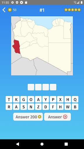 Run android online APK Libya: Provinces & Shabiyahs Map Quiz Game from MyAndroid or emulate Libya: Provinces & Shabiyahs Map Quiz Game using MyAndroid