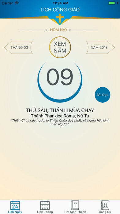 Emulate iPhone app Lich Cong Giao using MyAndroid