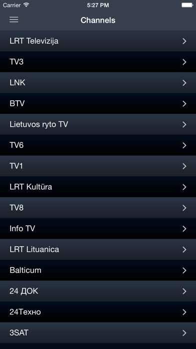 Emulate iPhone app Lietuva Televizija using MyAndroid