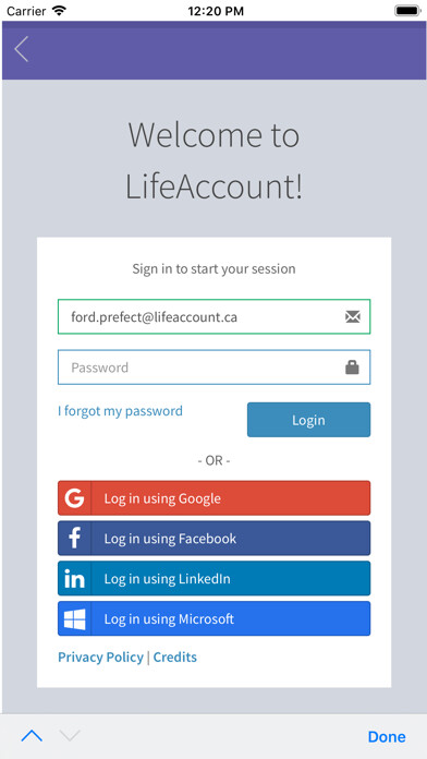 Emulate iPhone app Lifeaccount using MyAndroid Emulate iPhone app Lifeaccount using MyAndroid