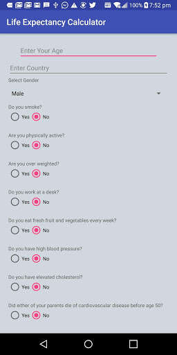 Run android online APK Life Expectancy Calculator from MyAndroid or emulate Life Expectancy Calculator using MyAndroid