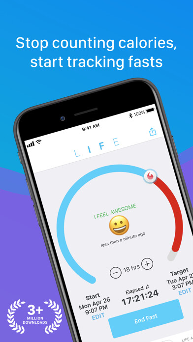 Emulate iPhone app LIFE Fasting Timer & Tracker using MyAndroid Emulate iPhone app LIFE Fasting Timer & Tracker using MyAndroid
