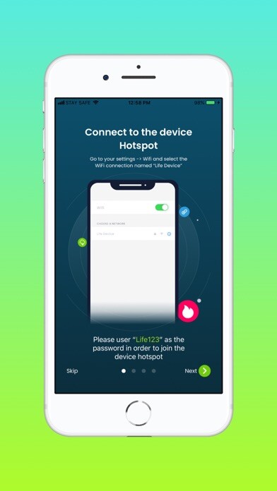 Emulate iPhone app Life GAS/Smoke Detector using MyAndroid