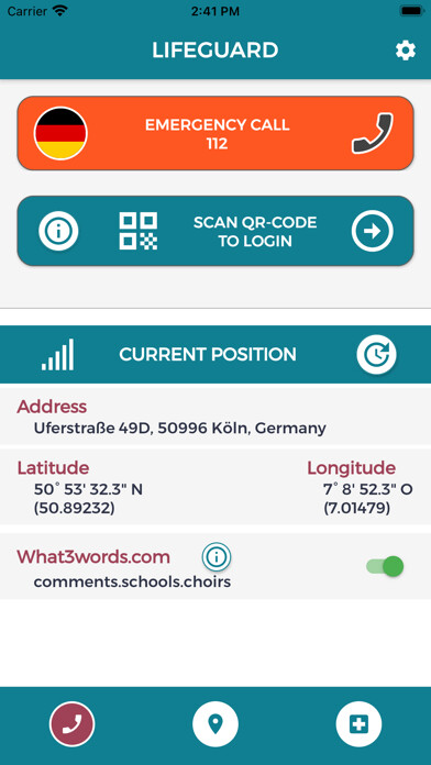 Emulate iPhone app Lifeguard - the Life Saver using MyAndroid
