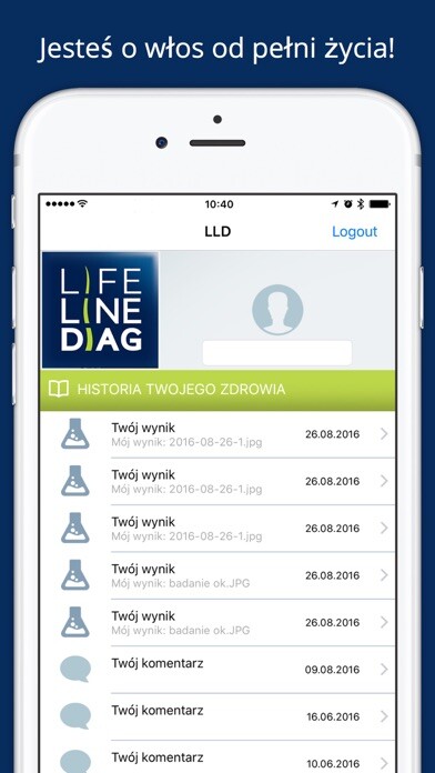 Emulate iPhone app Lifeline Diag - Jesteś o włos od pełni życia! using MyAndroid Emulate iPhone app Lifeline Diag - Jesteś o włos od pełni życia! using MyAndroid