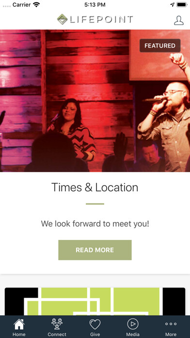 Emulate iPhone app Lifepoint Church Alabama using MyAndroid