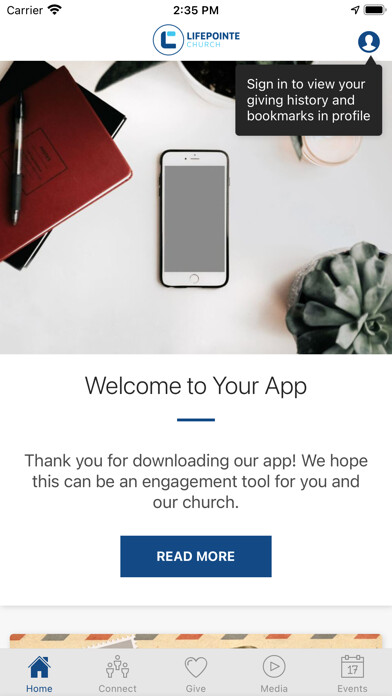 Emulate iPhone app Lifepointe Church Connect using MyAndroid Emulate iPhone app Lifepointe Church Connect using MyAndroid