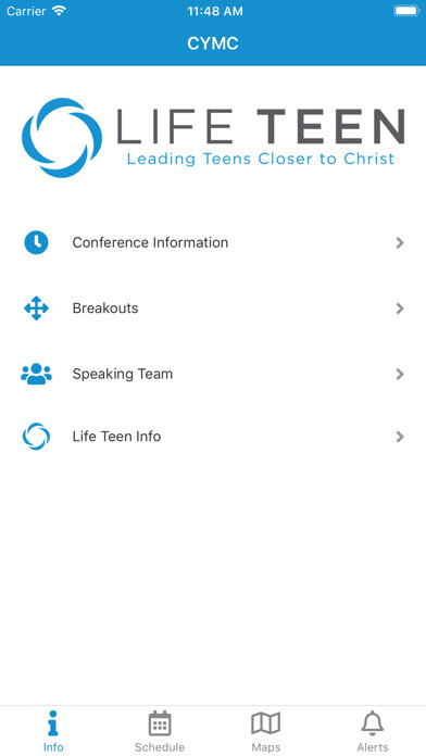 Emulate iPhone app Life Teen Events using MyAndroid