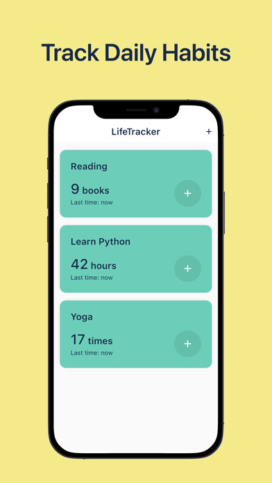 Emulate iPhone app Life Tracker - Habit Counter using MyAndroid