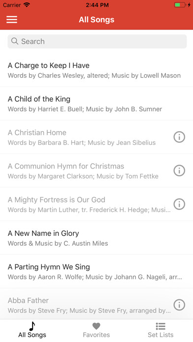 Emulate iPhone app LifeWay Worship Hymnal using MyAndroid