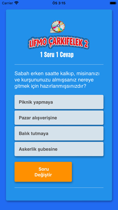 Emulate iPhone app Lifmo Çarkıfelek Soru Cevap using MyAndroid Emulate iPhone app Lifmo Çarkıfelek Soru Cevap using MyAndroid