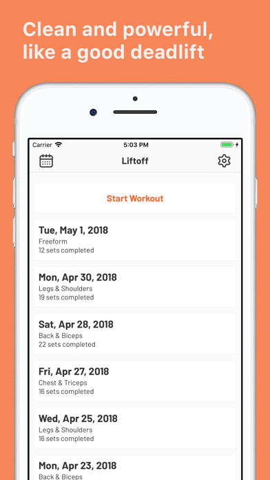 Emulate iPhone app Liftoff - Workout Log using MyAndroid Emulate iPhone app Liftoff - Workout Log using MyAndroid